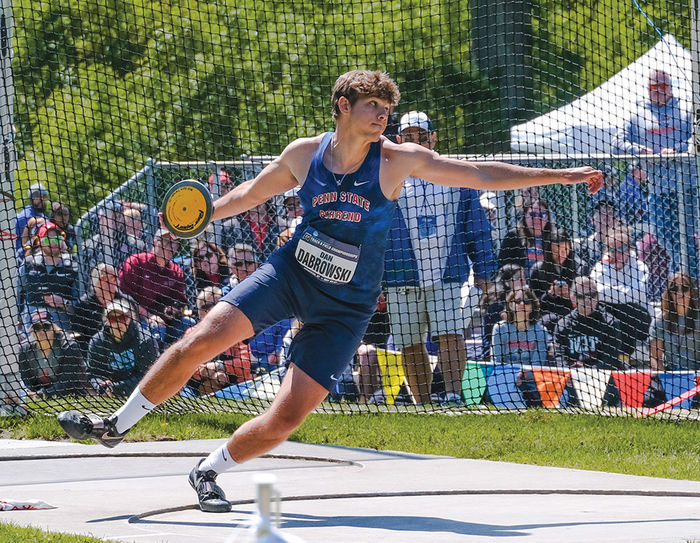 Dan Dabrowski placed sixth in national competition with throw of 50.97 meters.
